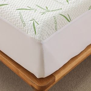 <b>Waterproof</b> Thick Bamboo Fiber Knitted Bed Mat <b>Mattress</b> <b>Protector</b> Queen <b>Size</b> Fitted Sheet Hypoallergenic Air-permeable - Product Image 5