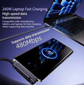 Câble USB Type-C vers Lightning PD27W, conducteur en cuivre pur, gaine en nylon, blindage en feuille, conception coudée en U, 1m pour iPhone avec support - Product Image 5