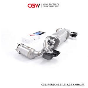 2 Jaar Garantie Hoge Prestaties Valve Volledige Systeem Uitlaat Quad Black Tips Voor Porsche 911 991.2 3.0T - Product Image 5