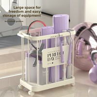 Panier à linge roulant grand format pour tapis et équipement de yoga, panier flexible en plastique PP avec roulettes, gain de place
