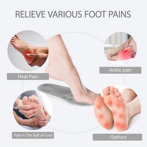 نعال سحابية رباعية الأبعاد للرجال والنساء، نعال من الفوم ذو ذاكرة فائقة النعومة، مضادة للتعب، ماصة للصدمات، تخفف آلام القدم (رمادي) - Product Image 4