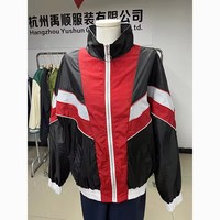 Vestes coupe-vent rétro vintage personnalisées pour hommes, avec fermeture éclair, pour le printemps, en tissu tissé, à capuche, en nylon colorblock, OEM