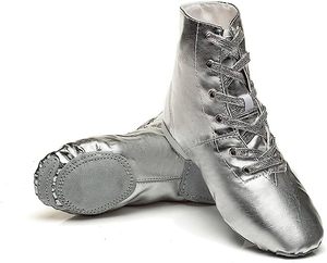 <span class=keywords><strong>Zapatos</strong></span> <span class=keywords><strong>de</strong></span> <span class=keywords><strong>Baile</strong></span> <span class=keywords><strong>de</strong></span> Jazz <span class=keywords><strong>de</strong></span> Piel Sintética Plateada, Botas <span class=keywords><strong>de</strong></span> Ballet Suaves, <span class=keywords><strong>Zapatos</strong></span> <span class=keywords><strong>de</strong></span> <span class=keywords><strong>Baile</strong></span> <span class=keywords><strong>de</strong></span> Salón Dorados para Tango, Vals, para Niñas y Mujeres - Product Image 1