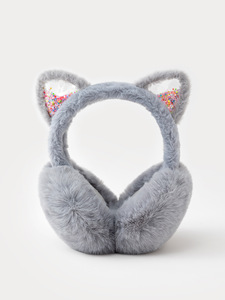 Orejeras de Invierno Creativas Estilo Coreano, Orejeras de Gato con Diseño de Arena Movediza, de Felpa de Poliéster, Lindas para Adultos - Product Image 6