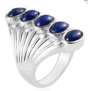 เครื่องประดับขายส่งแหวนพลอยแท้ Lapis ทำด้วยมือ925เงินสเตอร์ลิงเครื่องประดับของขวัญนิรันดร์ - Product Image 2