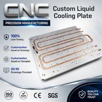 Plaque de refroidissement haute précision avec tube en cuivre, testée à 100 % pour la tenue des fuites, pour électronique de puissance