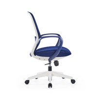 Mobilier de bureau confortable chaises de bureau à dossier moyen avec roues chaise en maille chaise de bureau en tissu à dossier