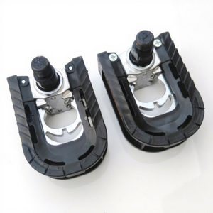 Pédales de vélo pliantes, plateforme en acier, roulement à billes, antidérapant, aluminium noir, métal, plastique, accessoires de vélo multi-usages - Product Image 1