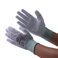 Gants de protection électronique anti-poussière antistatiques sans silicone non jetables en fibre de carbone Myesde Clean Room revêtus de PU
