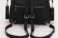 Sac à dos à langer en cuir PU pour bébé avec matelas à langer intégré et motif imprimé pour les mamans