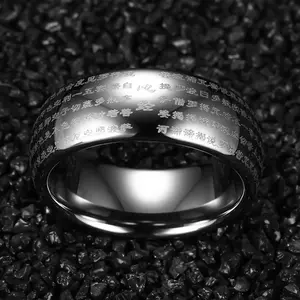 2401中奇周边配件心脏经络标记不锈钢戒指8毫米圆形钛饰品厂家dire