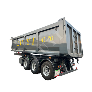 Thường xuyên xuất khẩu Heavy Duty 3 trục 40 mét khối 60 tấn gỗ sỏi haulage phía sau Tipping bán Trailer cho bán - Product Image 1