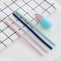 Pailles réutilisables en Silicone, fines, sans Pigment, vente en gros