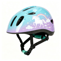 Casque d'hiver réglable en PVC pour enfants MOON avec lumière de sécurité LED pour le ski, le cyclisme, le skateboard et les activités de plein air