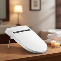 Couvre-siège de toilette chauffant intelligent en plastique durable à télécommande, couvercle de siège de toilette intelligent ultra fin à pulvérisation automatique