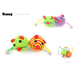 ลูกบอลของเล่นแมวยอมมี่ ขนาด 9 ซม. สายหลากสี ของเล่นแมวแบบมีปฏิสัมพันธ์ - Product Image 4