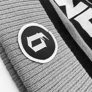 Bonnets d'Hiver en Gros pour Hommes avec Logo Personnalisé Brodé Jacquard Bonnets Noirs Tricotés - Product Image 6