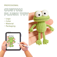 Porte-clés en peluche personnalisé de haute qualité, conception de preuve de concept, pendentif en peluche doux en forme de grenouille