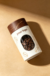 กระบอกบรรจุภัณฑ์เมล็ดกาแฟแบบกระดาษพิมพ์ลายทองคำ  แบบรีไซเคิลได้ สำหรับกาแฟ ชา และมัทฉะ - Product Image 4