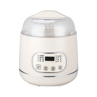 Mini-cuiseur portable 1,0 L avec minuterie numérique et arrêt automatique pour la maison, le dortoir, le bureau, cuiseur lent électrique 300 W