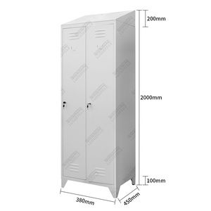 Campana inclinada Trabajador Herramienta ventilada Personal Empleado Hierro Vestuario Puerta <span class=keywords><strong>de</strong></span> llave Gabinete <span class=keywords><strong>de</strong></span> almacenamiento <span class=keywords><strong>de</strong></span> metal <span class=keywords><strong>de</strong></span> acero Casillero <span class=keywords><strong>para</strong></span> <span class=keywords><strong>limpieza</strong></span> - Product Image 4