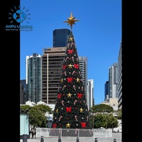ANPU IP65 Métal Décor Grand LED Arbre De Noël Blanc Chaud Lumière Extérieure Jardin Halloween Valentine En Plastique