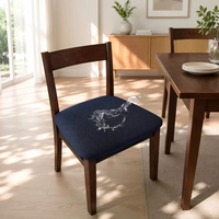 Housse de chaise imperméable prête à être expédiée, motif losanges, élastique, pour restaurant, hôtel, cuisine, vente en gros