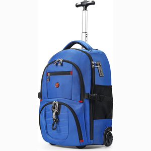 Wholesale 17 Inch Rolling <b>Backpack</b> Travel Laptop <b>Backpack</b> for Men Women Carry on Luggage with <b>Wheels</b> - Product Image 1