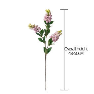 MW25344 Remplissage de feuilles de <span class=keywords><strong>baies</strong></span> artificielles Fleur de <span class=keywords><strong>baies</strong></span> de houx Faux tige de groseille commune Décor de maison de vacances Tiges florales d'été - Product Image 6