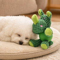 Jouet pour chien en peluche, rhinocéros de dessin animé, jouet à mâcher en latex souple pour chiens de petite et moyenne taille