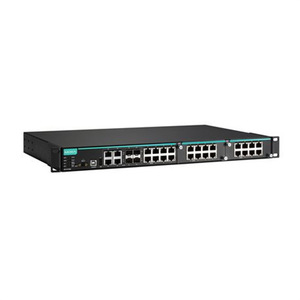 Commutateur industriel géré Moxa Iks-6728A-8PoE-4Gtxsfp-Hv-Hv-T, 8 ports PoE, 10 ports 10/100 Mbps, commutateur de réseau central - Product Image 1