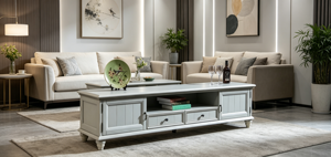 Classic Turned Leg Solid Wood <b>TV</b> <b>Stand</b>, 2 Cabinet 2 Drawer Open Storage Media Console For Farmhouse Living Room Furniture - Product Image 5