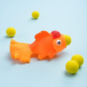 ของเล่นลูกบอลไวนิลตลกสำหรับเด็ก,ลูกบอลพลาสติกของเล่นป้องกันความเครียดบีบรูปปลาสีทอง - Product Image 5