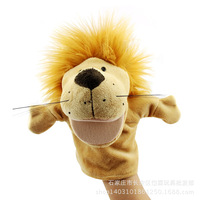 Marionnettes à main en peluche animal de dessin animé en stock, jouets parent-enfant, styles variés