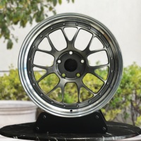 Jantes forgées deux pièces à déport profond 18 19 20 22 pouces 5x108 5x112 5x114.3 5x120 pour voitures particulières Mercedes-Benz Audi S6 C7 Mustang