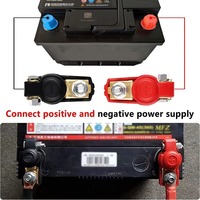 Câbles d'onduleur de batterie 2 AWG, 38 pouces, en cuivre pur avec cosses de 3/8 po pour applications automobiles, VR, solaires et marines