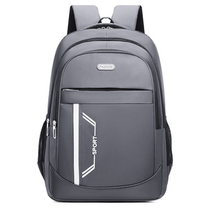 Laptop <b>Backpack</b> Large Capacity 16 Inches Business Travel Men's Shoulder Straps Solid Color <b>Black</b> - Product Image 4