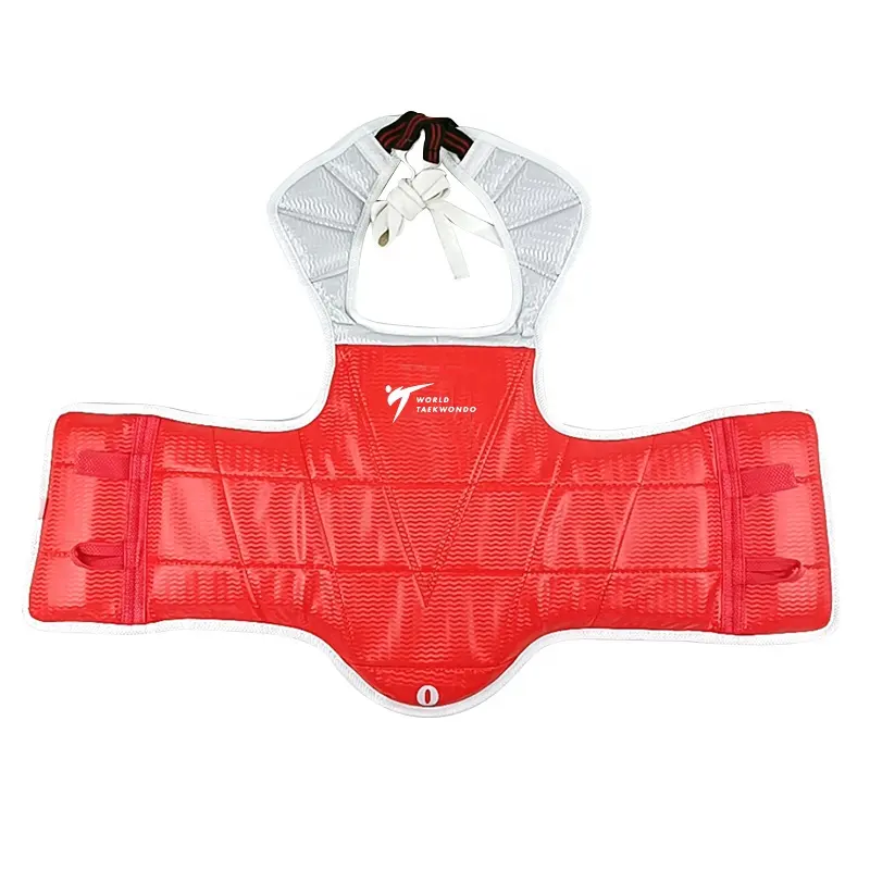 Protetor de peito para treinamento infantil, protetor vermelho/azul WTF Taekwondo personalizado para artes marciais, novo estilo, 2024