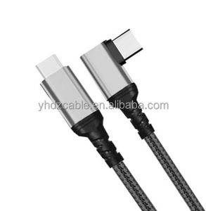 Cable de Datos con Conector Tipo-C Doble de Carga Rápida de 60w 100W, Trenzado de Nailon, para Apple y Huawei, USB, Cobre Puro y Aleación de Aluminio - Product Image 1