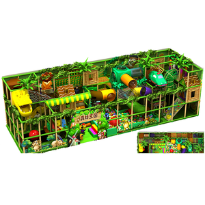 Aire de jeux intérieure avec zones de jeux souples en plastique durable et piscines à balles certifiées CE, capacité de 500 kg pour utilisation intérieure/extérieure - Product Image 1
