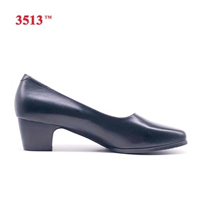 Chaussures habillées pour femmes en cuir noir chaussures à talons pour femmes - Product Image 2