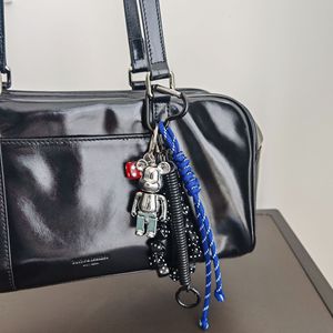 Porte-clés en corde tressée noire et colorée en gros, style pendentif assorti, ours violent, tamis et barre, matériau en nylon - Product Image 2