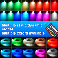 Mini Machine 16W Twinkle RGBW, éclairage de toit de voiture effet ciel étoilé, kit d'éclairage d'ambiance LED RGB à fibres optiques pour plafond, contrôle musical, décoration intérieure