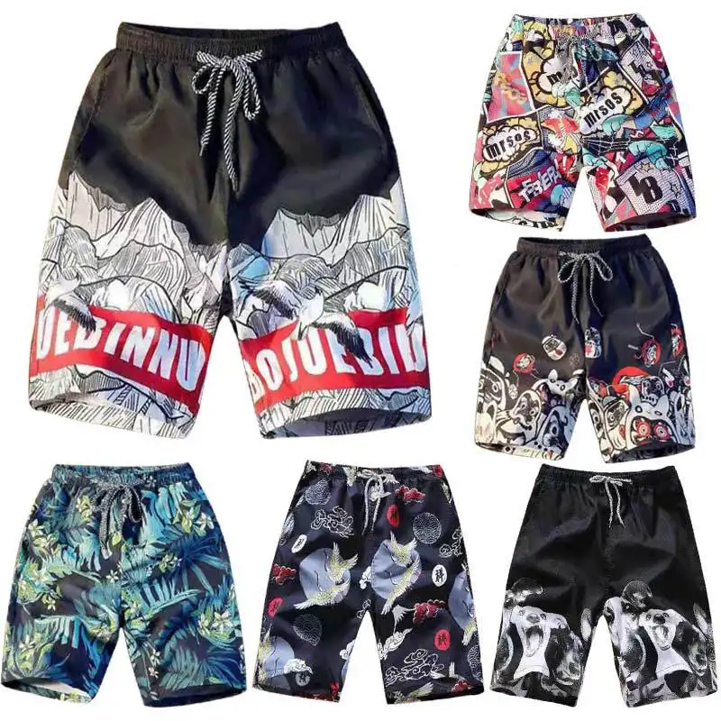Cheap Wholesale Factory Price Plus Size Quick Dry Men's Shorts Casual Loose Floral Shorts Men Beach Shorts