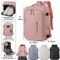 Sac à dos de voyage avec compartiment à chaussures indépendant 40x30x20cm, approuvé par les compagnies aériennes, sac à dos pour ordinateur portable, bagage à main, fourni par l'usine