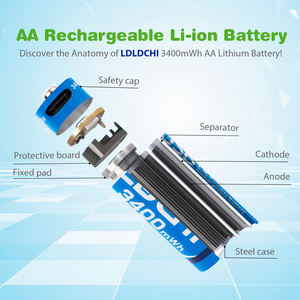Ldchi <span class=keywords><strong>un</strong></span> <span class=keywords><strong>38.3</strong></span> mupoer טעינה usb c 1.5v כפול aa קיבולת גדולה סוללת ליתיום נטענת - Product Image 4