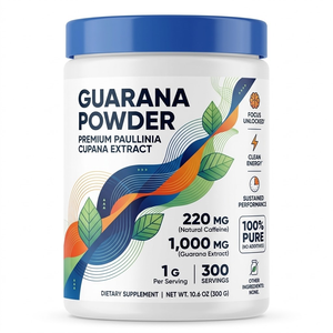 Poudre d'extrait de <span class=keywords><strong>Guarana</strong></span> 220 mg de caféine naturelle et 1000 mg de <span class=keywords><strong>Guarana</strong></span> pur par portion pour une énergie propre, une <span class=keywords><strong>concentration</strong></span> maximale et des performances optimales - Product Image 1