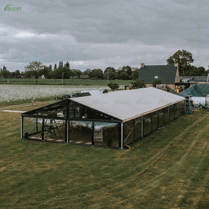 Grande tente chapiteau d'extérieur robuste avec cadre noir et couverture de toit transparente pour le désherbage des entreprises de <span class=keywords><strong>location</strong></span> commerciales - Product Image 3