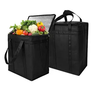 High Quality Custom Logo Large Insulated Thermal Bag Non Woven Cooler Bag For Food