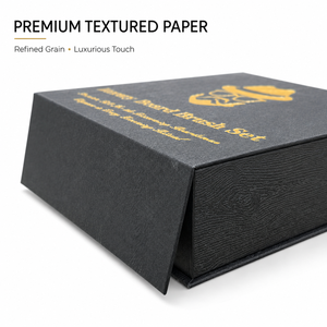Caja de Regalo Magnética de Lujo Personalizada con Forma de Libro, Papel Texturizado con Diseño de Madera, Estampado en Caliente con Lámina Dorada, Caja de Embalaje de Papel Rígido, MOQ Bajo - Product Image 2